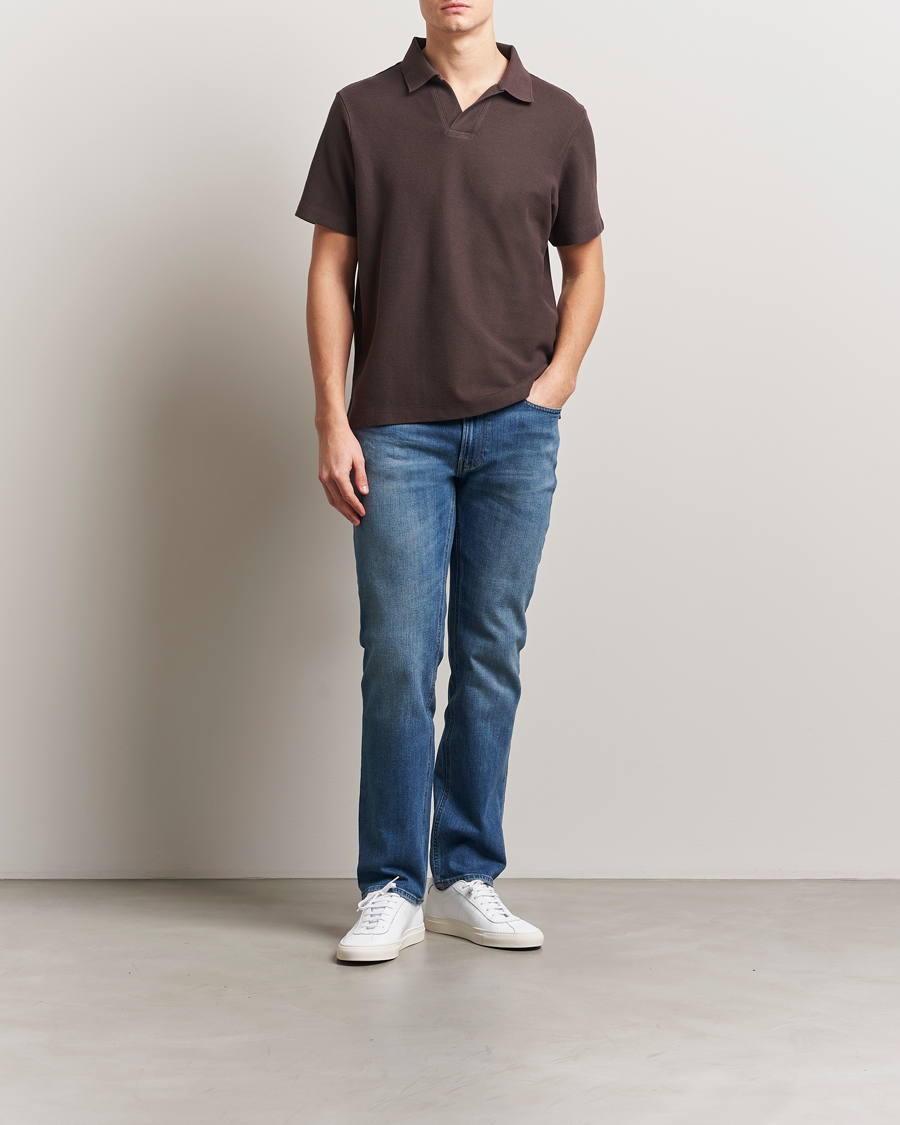 Hombres | Polos | FRAME | Jacquard Polo Brown