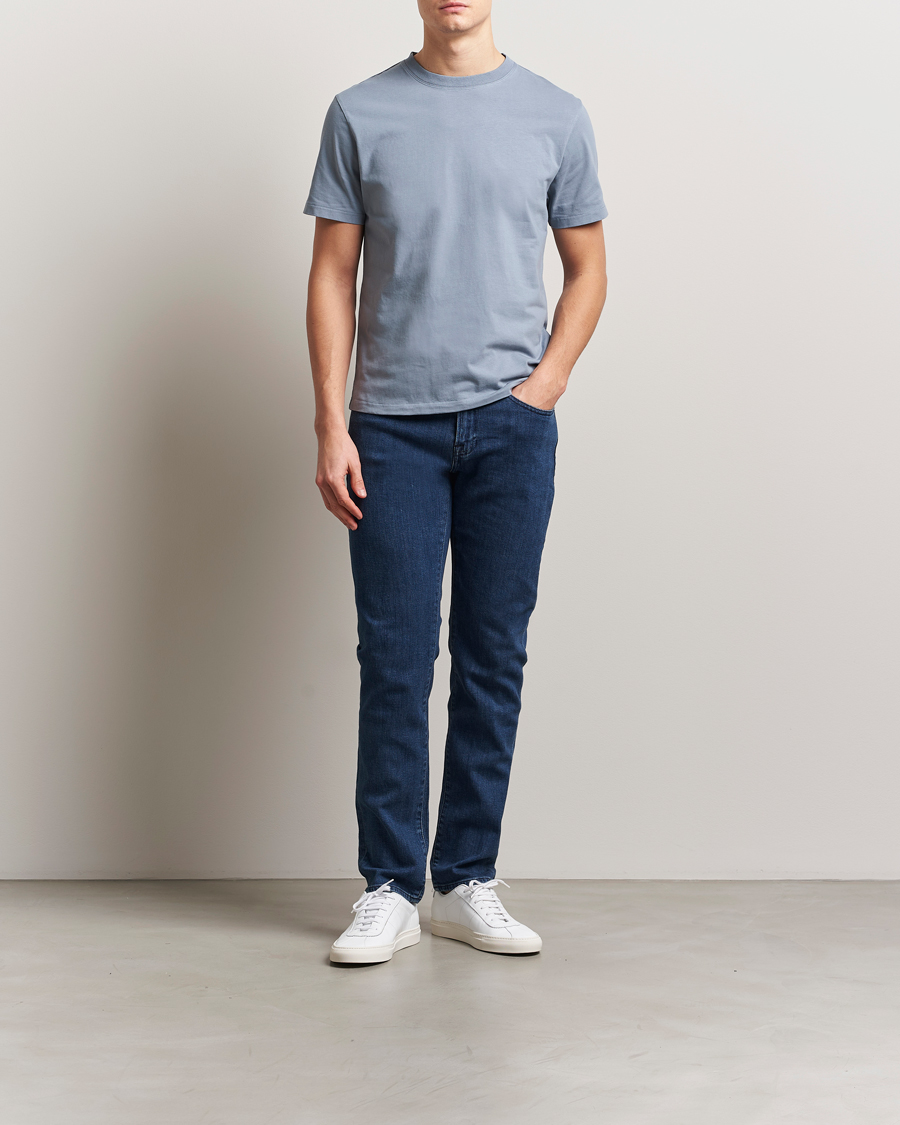 Hombres | Camisetas | FRAME | Logo T-Shirt Smoky Blue