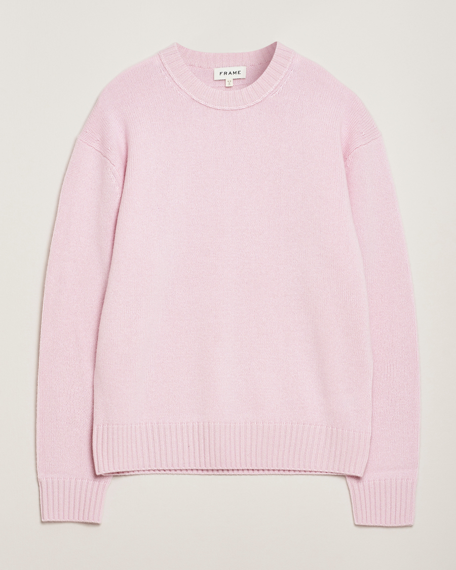 Hombres | Jerséis y prendas de punto | FRAME | Cashmere Crewneck Light Pink