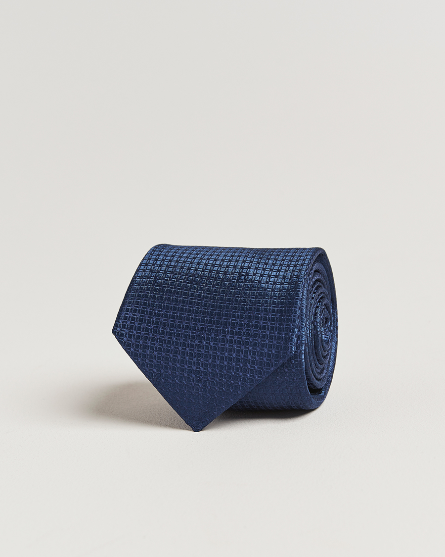 Hombres | Kiton Structured Silk Tie Navy | Kiton | Structured Silk Tie Navy