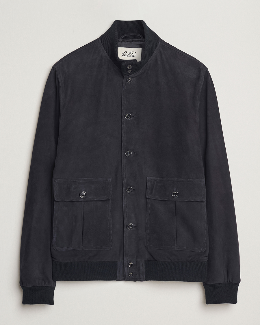 Hombres | Abrigos y chaquetas | Valstar | Valstarino Suede Jacket Navy