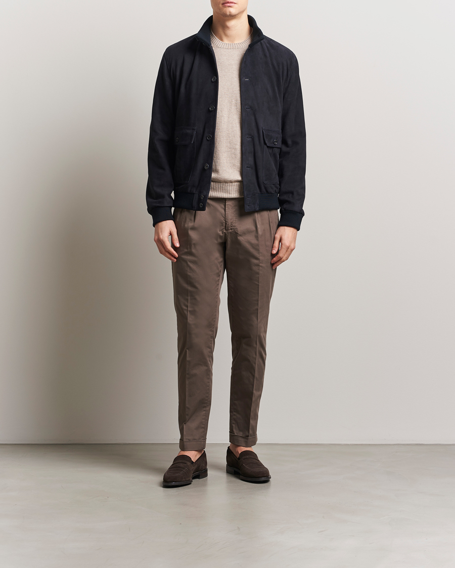 Hombres | Abrigos y chaquetas | Valstar | Valstarino Suede Jacket Navy