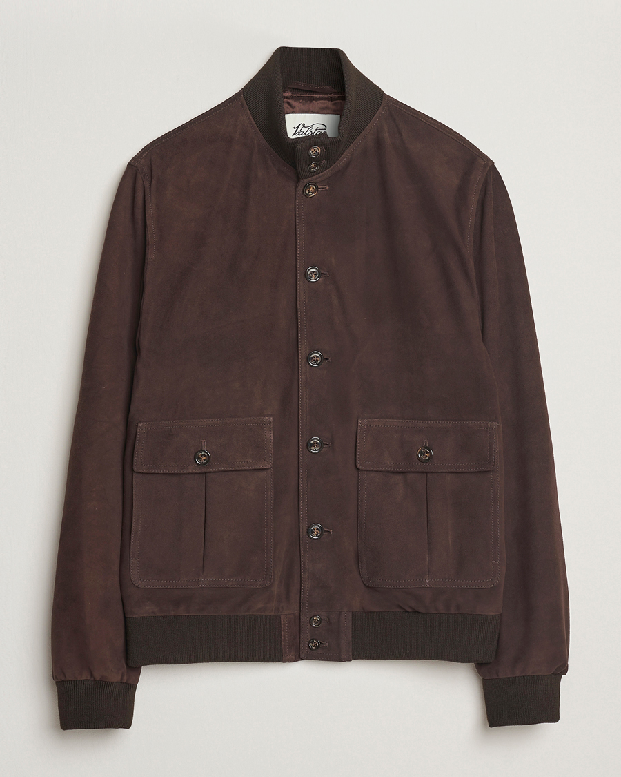 Hombres | Abrigos y chaquetas | Valstar | Valstarino Suede Jacket Dark Brown
