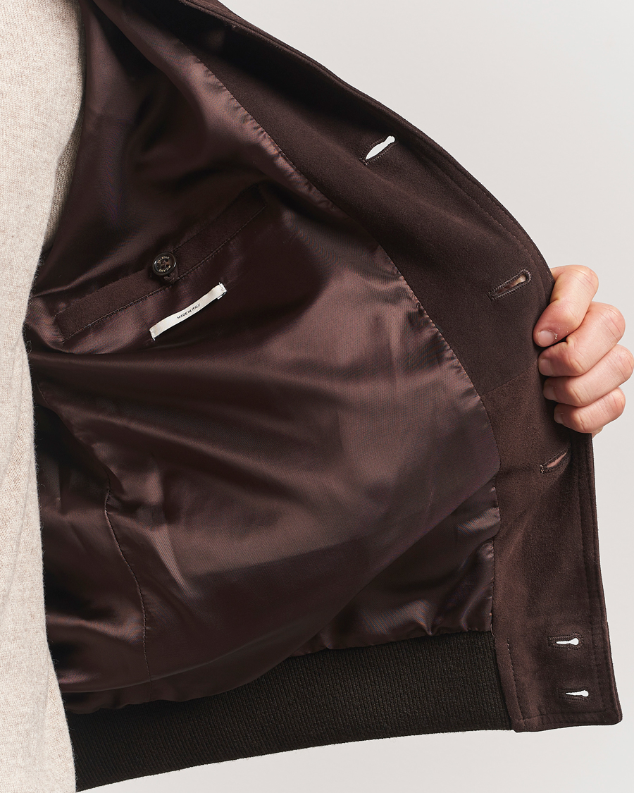 Hombres | Abrigos y chaquetas | Valstar | Valstarino Suede Jacket Dark Brown
