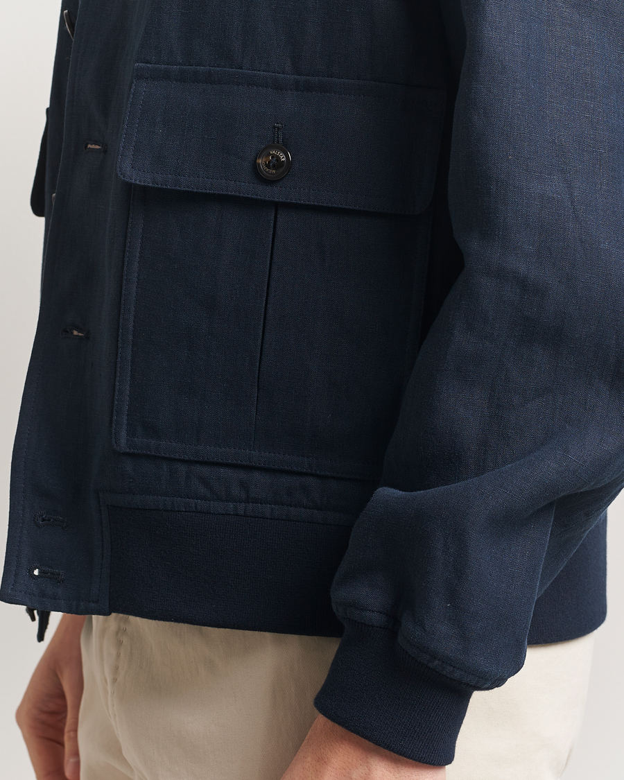 Hombres | Abrigos y chaquetas | Valstar | Valstarino Linen Jacket Navy