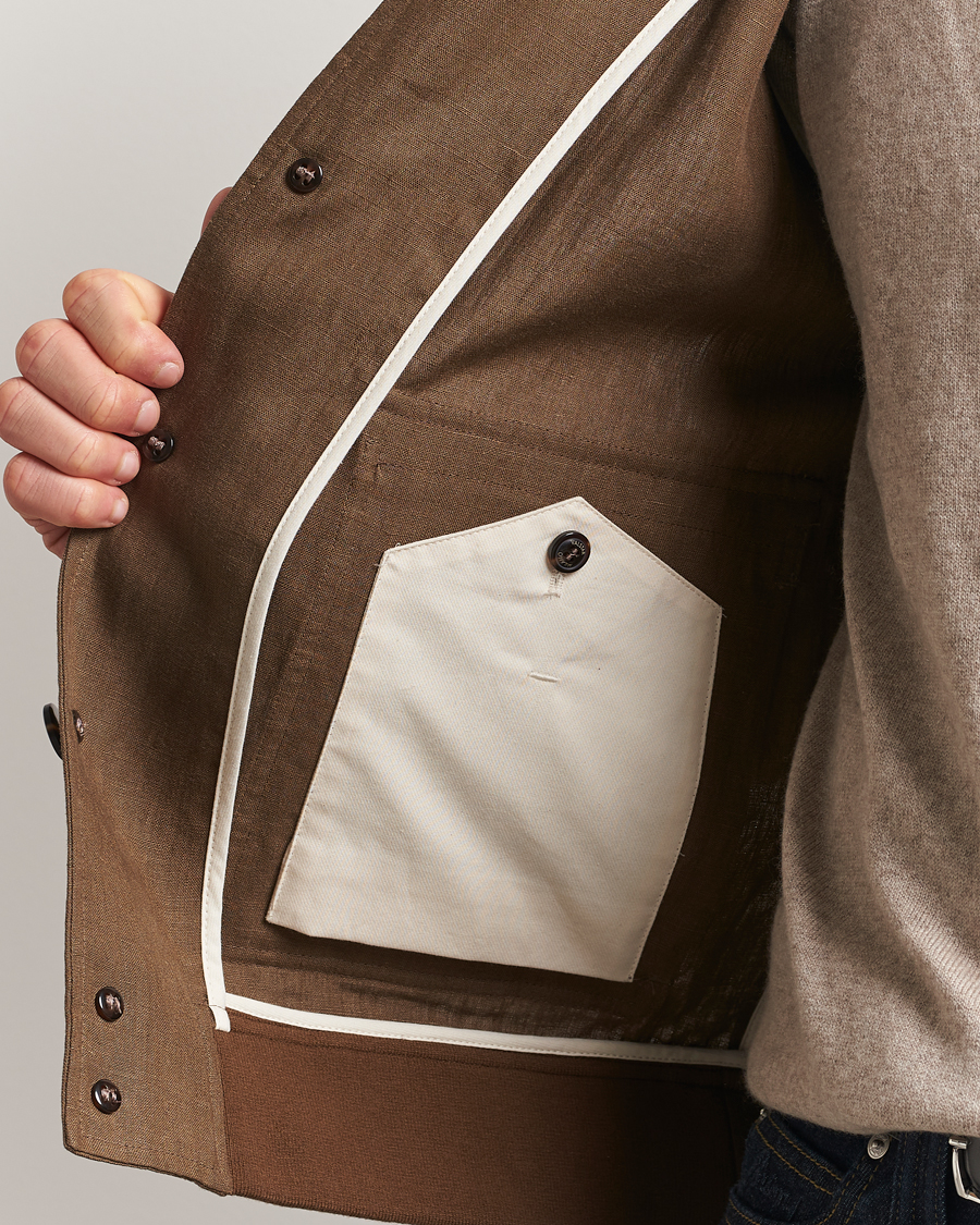 Hombres | Abrigos y chaquetas | Valstar | Valstarino Linen Jacket Brown