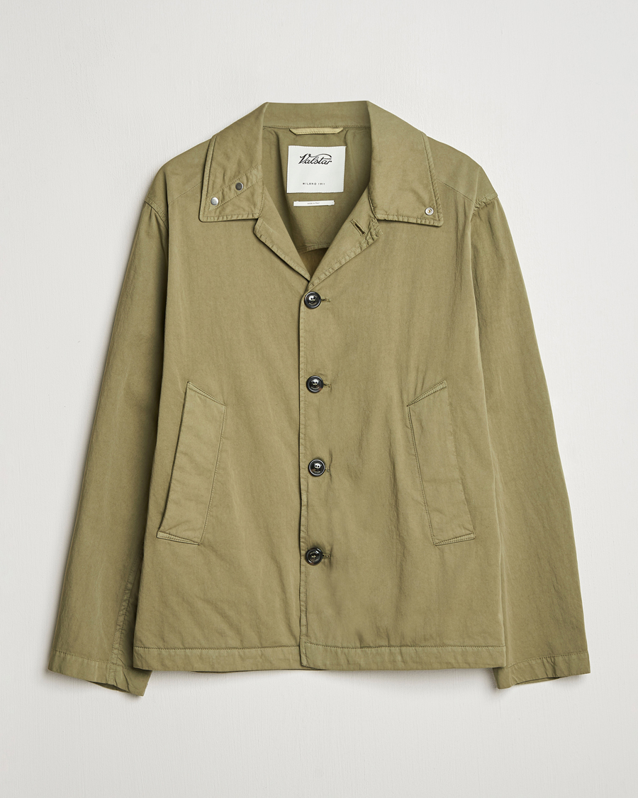 Hombres | Abrigos y chaquetas | Valstar | Garment Dyed Cotton Jacket Military Green