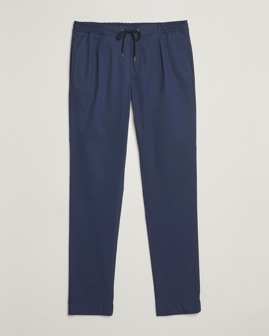 Hombres | Pantalones | Ralph Lauren Purple Label | Soft Cotton Drawstring Pants Navy