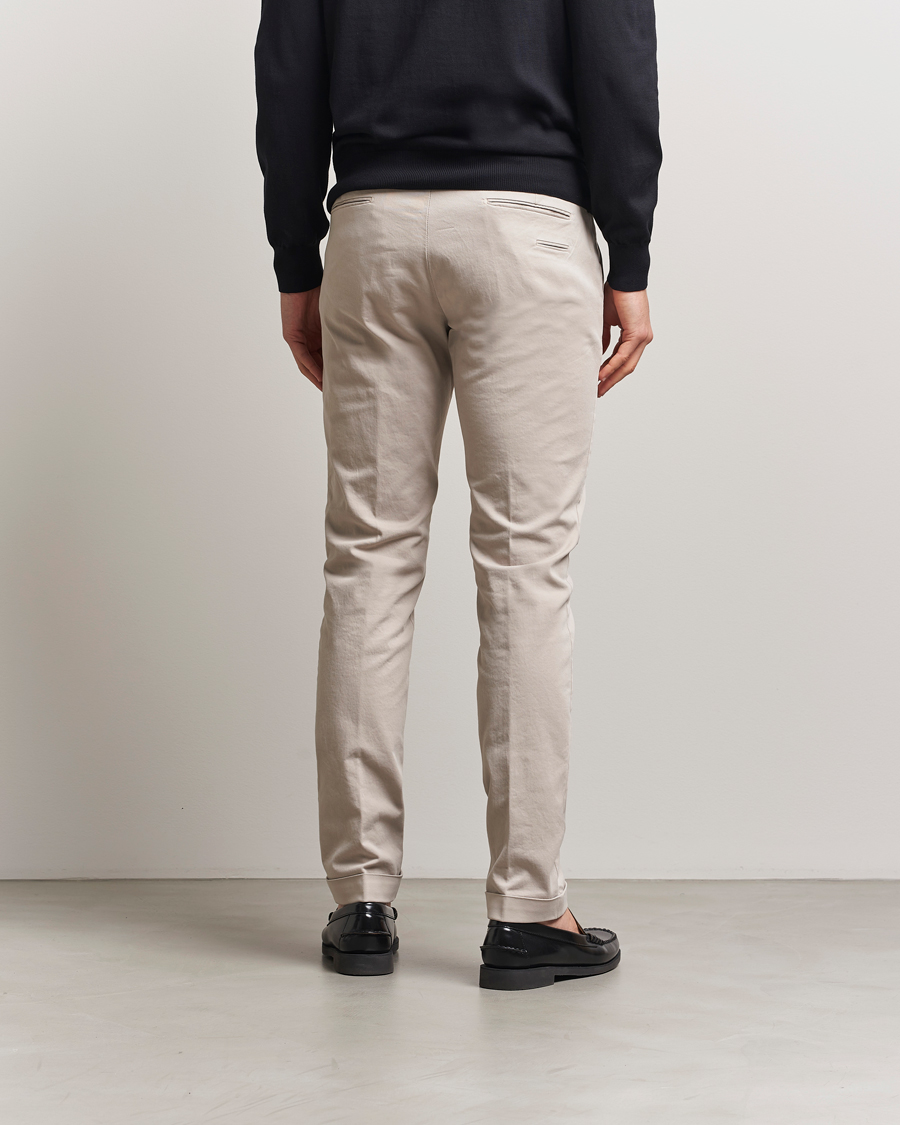 Hombres | Pantalones | Briglia 1949 | Slim Fit Cotton Stretch Chino Beige