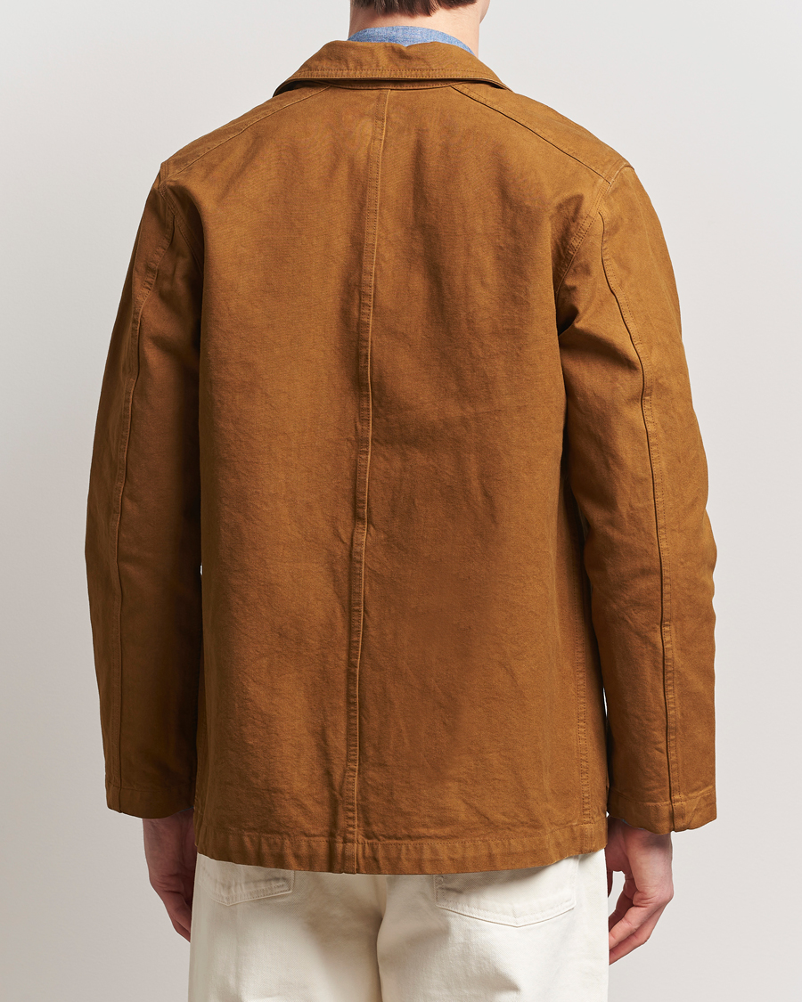 Hombres | Abrigos y chaquetas | Drake's | Duck Cotton Canvas Chore Jacket Tobacco