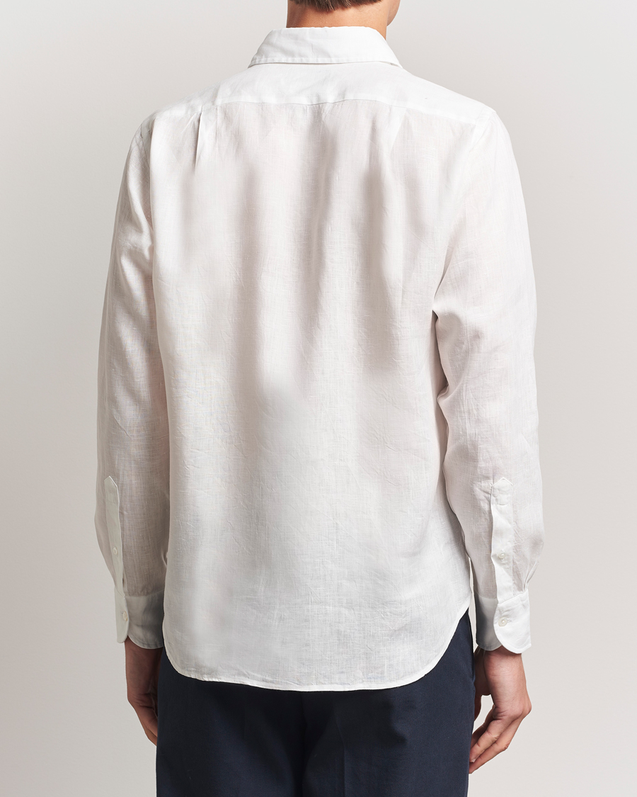 Hombres | Camisas | Drake's | Linen Summer Shirt Ecru