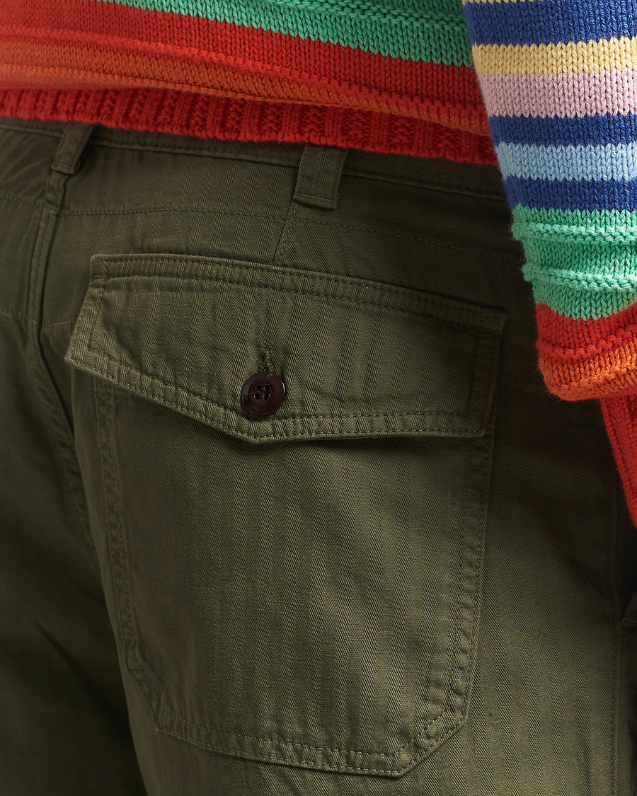 Hombres | Pantalones cortos | Drake's | Fatigue Cotton Shorts Olive