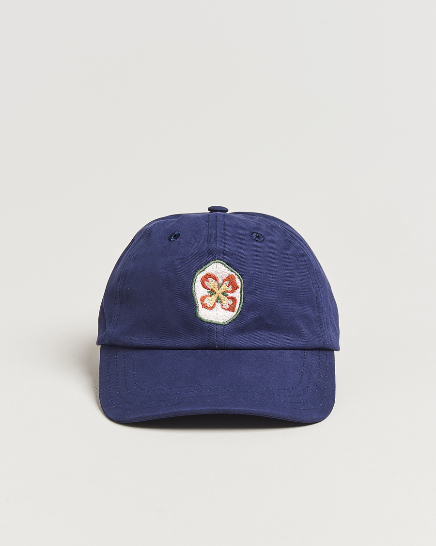 Hombres | Drake's Petal Flower Baseball Cap Navy | Drake's | Petal Flower Baseball Cap Navy