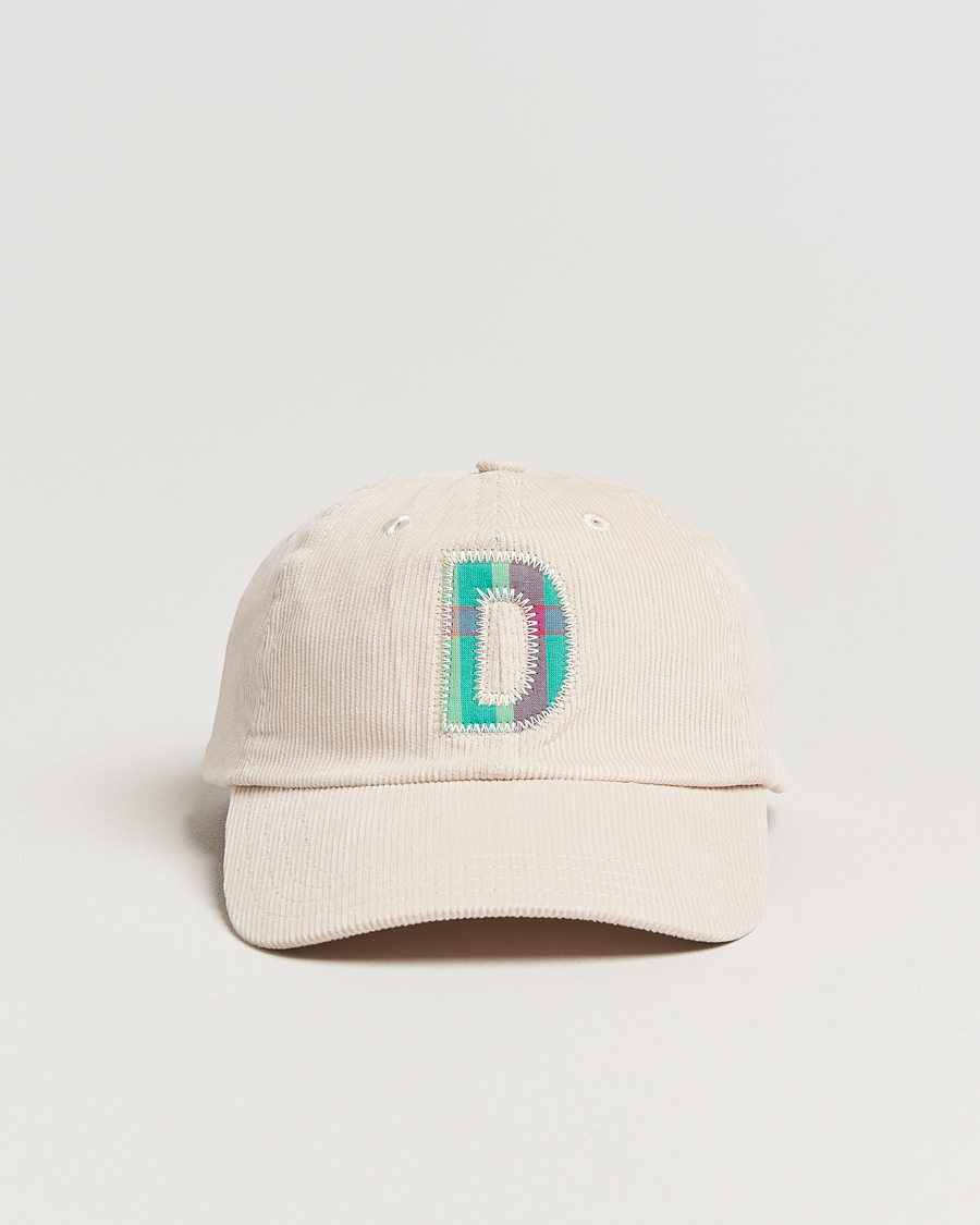 Hombres | Drake's D Applique Baseball Cap Ecru | Drake's | D Applique Baseball Cap Ecru