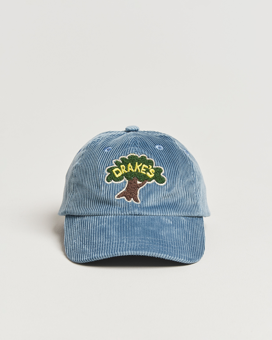 Hombres | Drake's Drake´s Tree Baseball Cap Cornflower Blue | Drake's | Drake´s Tree Baseball Cap Cornflower Blue