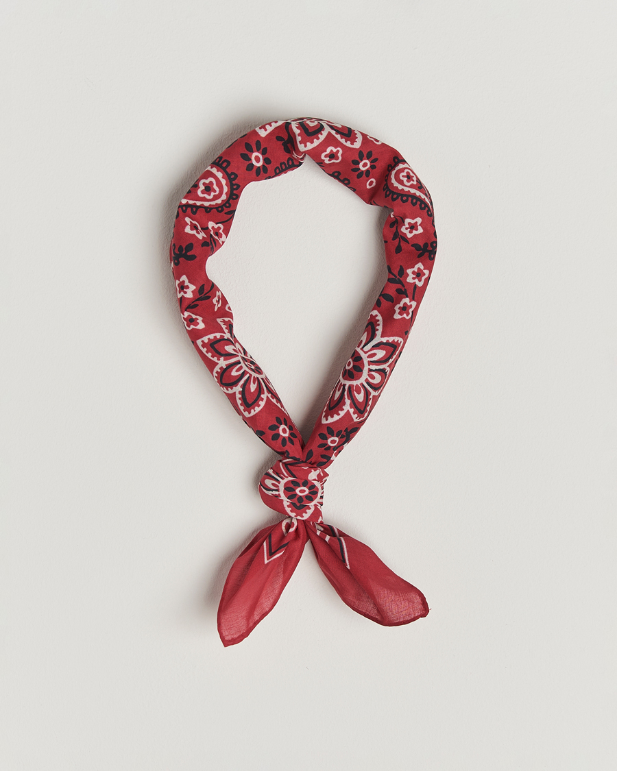 Hombres | Drake's Classic Paisley Bandana Red | Drake's | Classic Paisley Bandana Red
