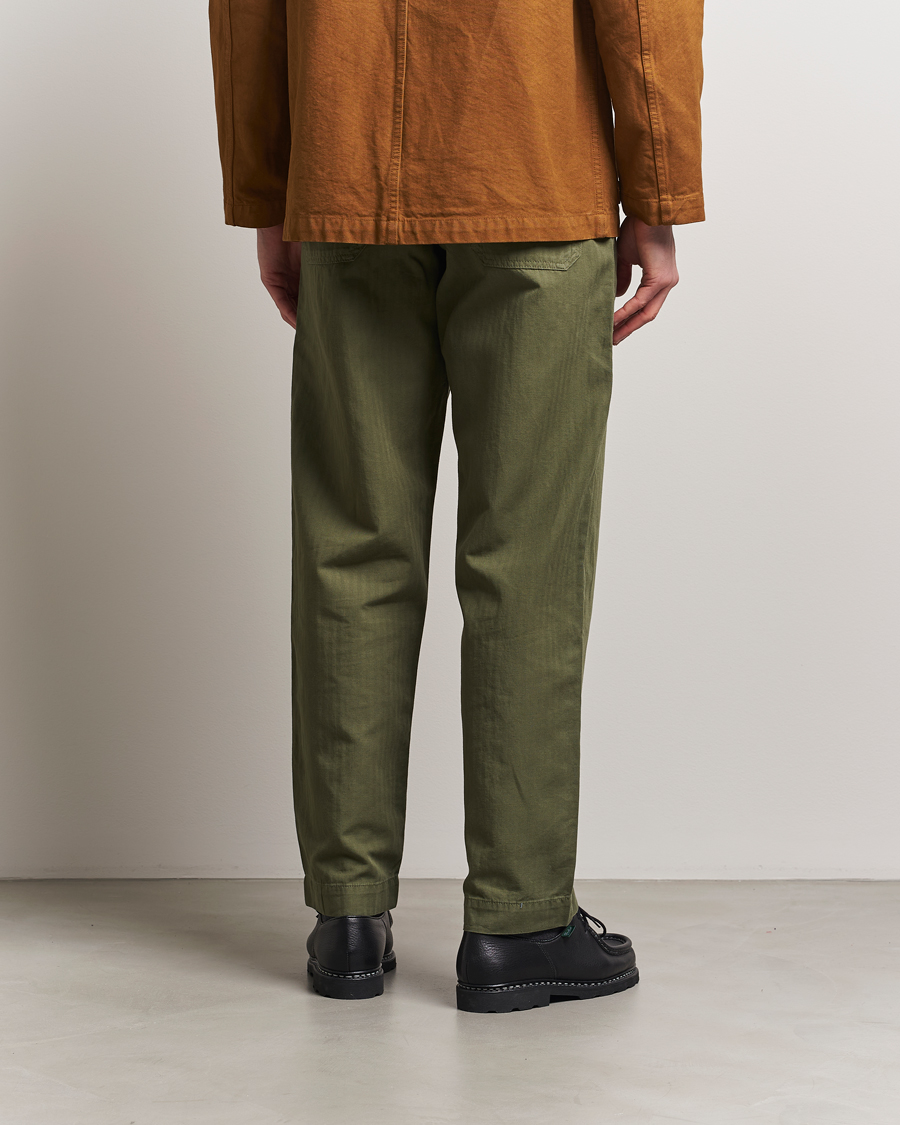 Hombres | Pantalones | Drake's | Fatigue Cotton Trousers Olive