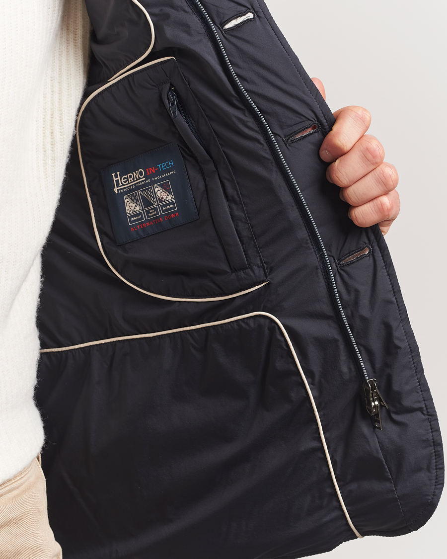 Hombres | Abrigos y chaquetas | Herno | Nuage Matt Nylon Blazer Navy