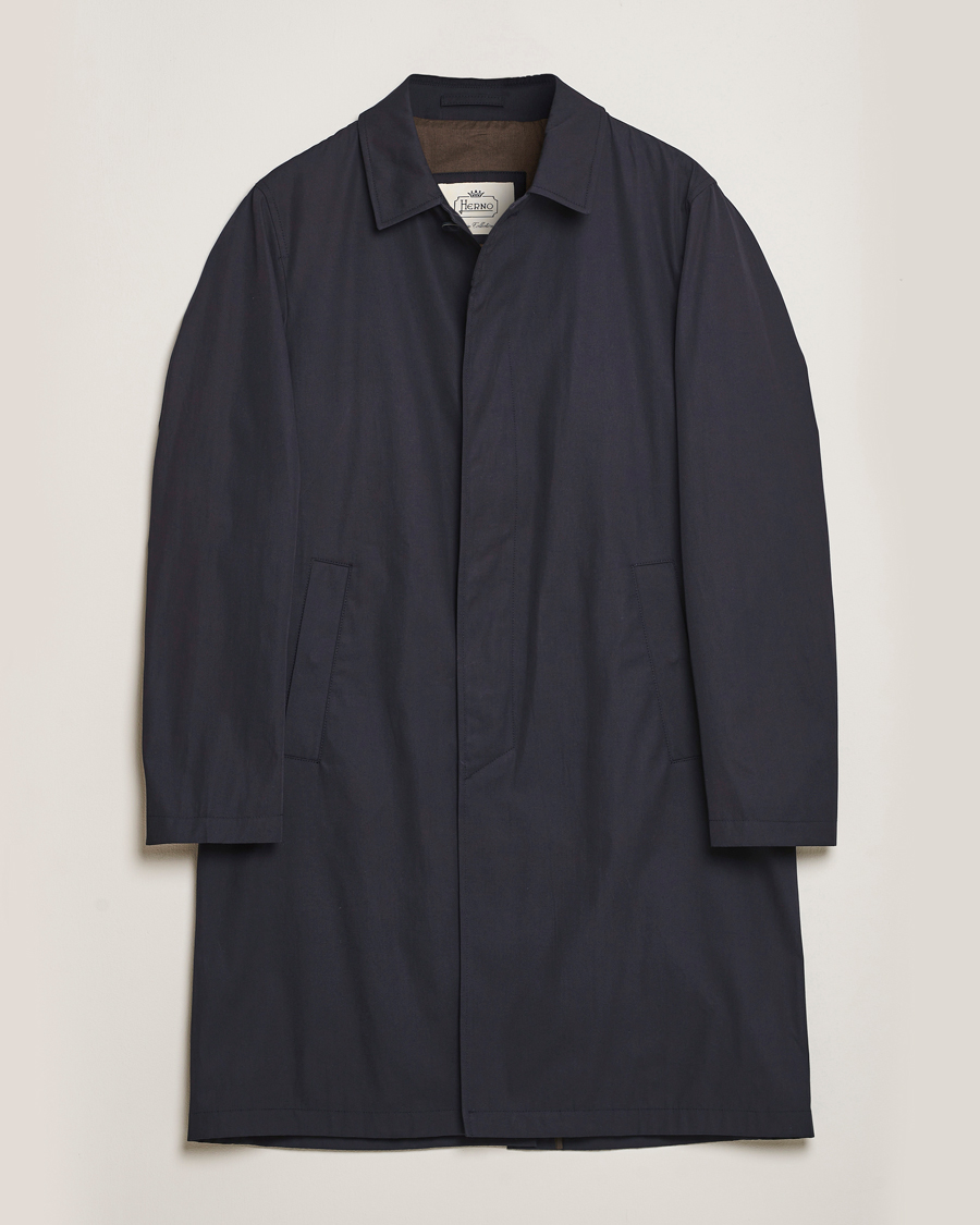 Hombres | Abrigos y chaquetas | Herno | Cotton Car Coat Navy