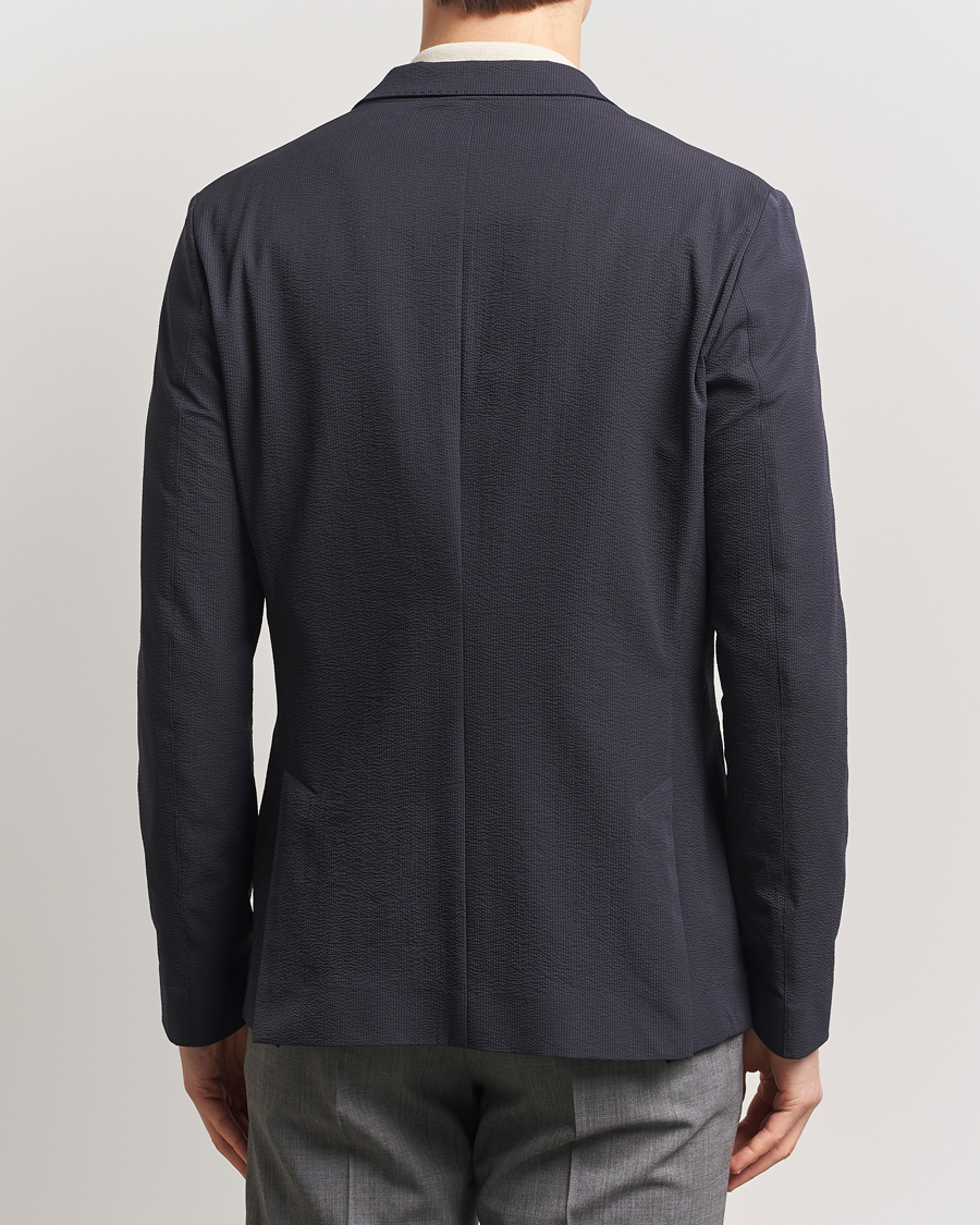 Hombres | Blazers | Herno | Seersucker Blazer Navy