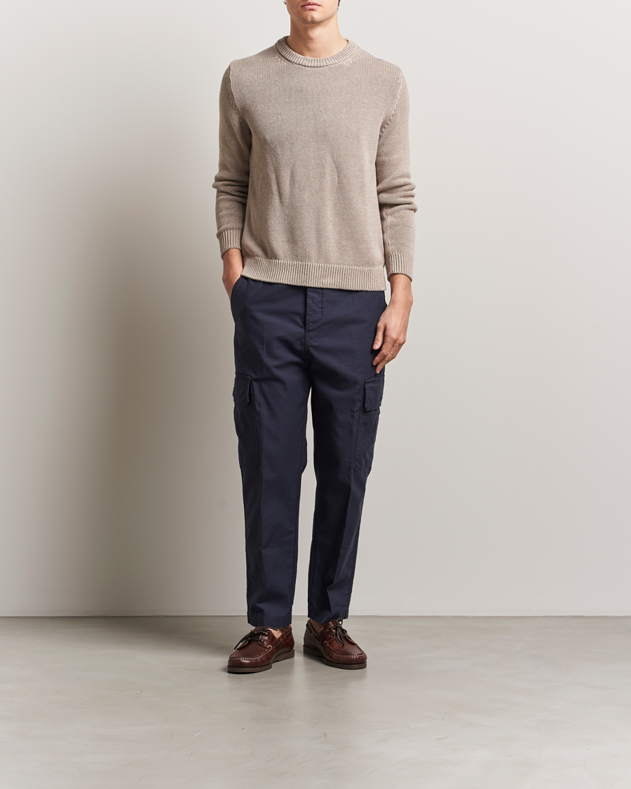 Hombres | Pantalones | Incotex | Regular Fit Cargo Pants Navy