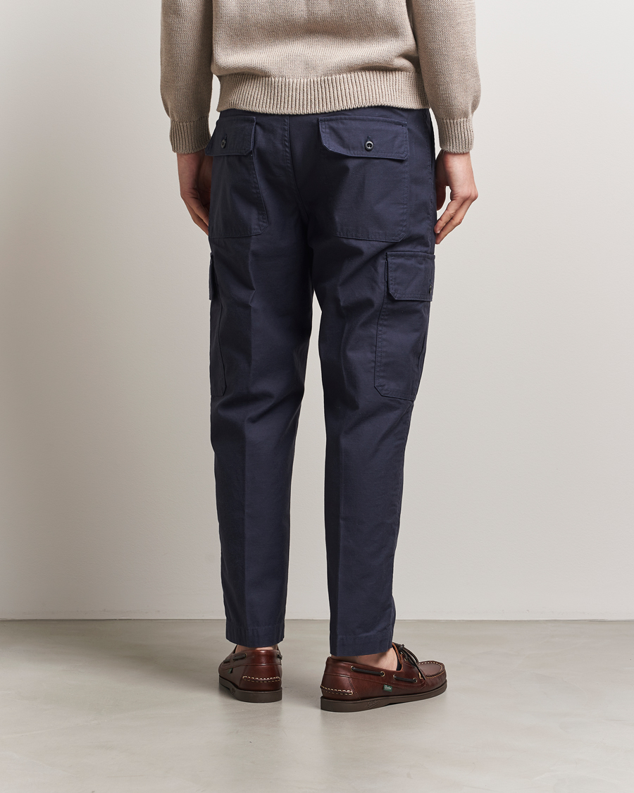 Hombres | Pantalones | Incotex | Regular Fit Cargo Pants Navy