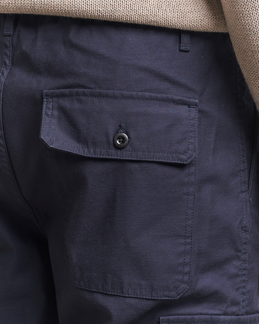 Hombres | Pantalones | Incotex | Regular Fit Cargo Pants Navy