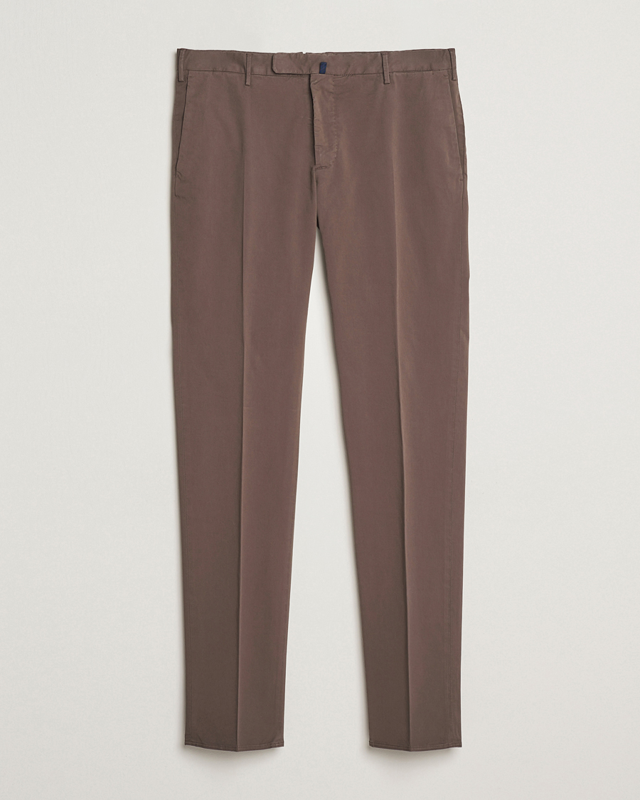 Hombres | Pantalones | Incotex | Slim Fit Comfort Chinos Brown