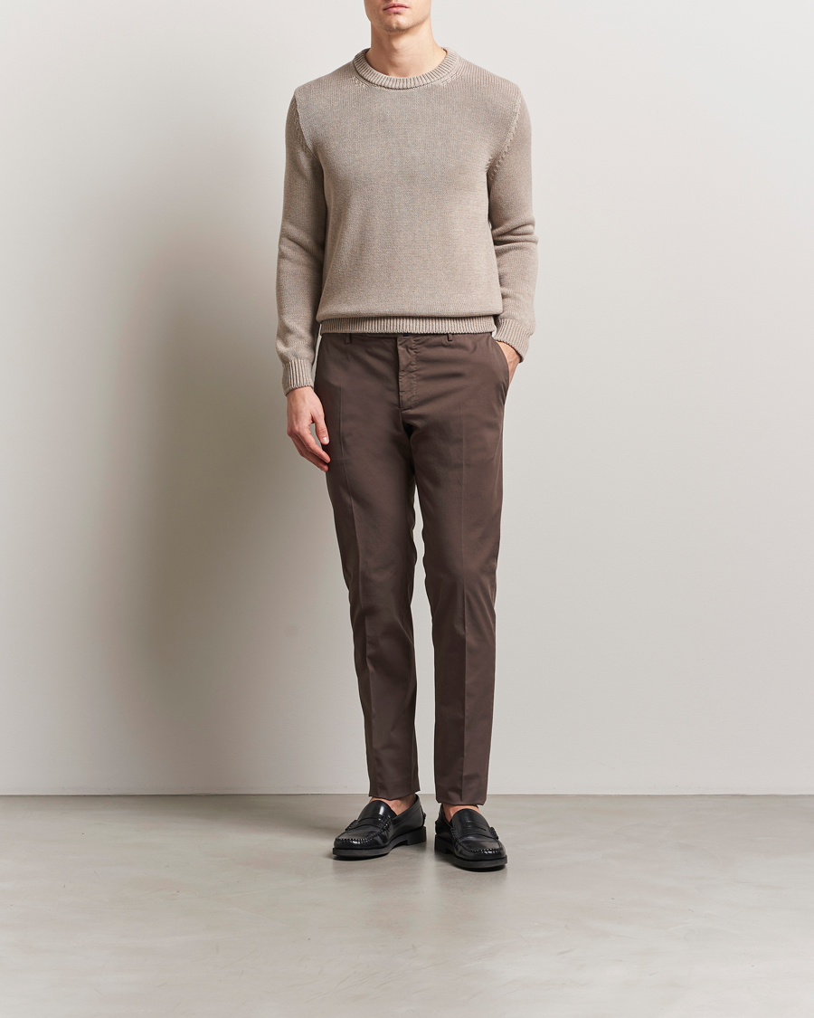 Hombres | Pantalones | Incotex | Slim Fit Comfort Chinos Brown