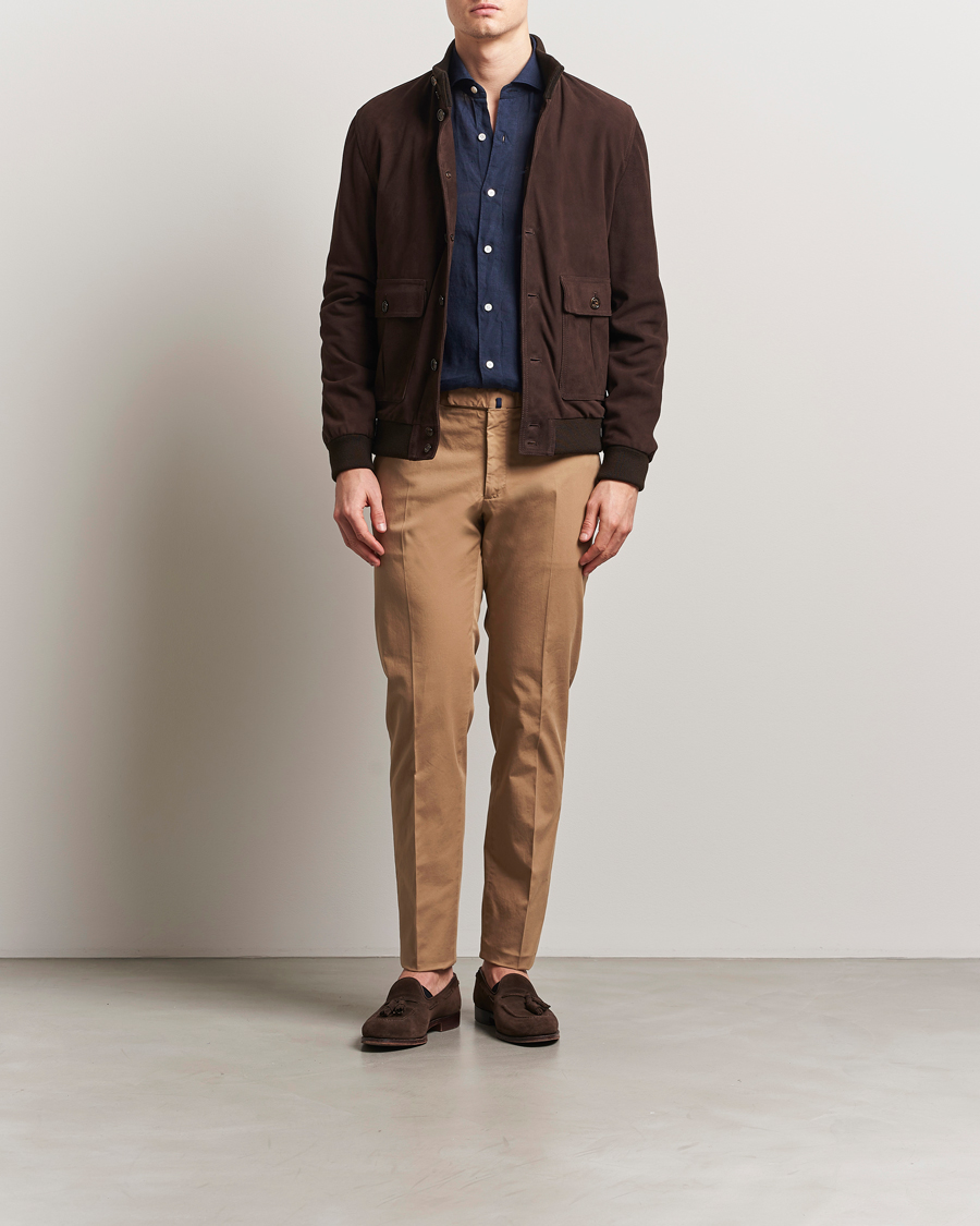 Hombres | Pantalones | Incotex | Slim Fit Comfort Chinos Beige