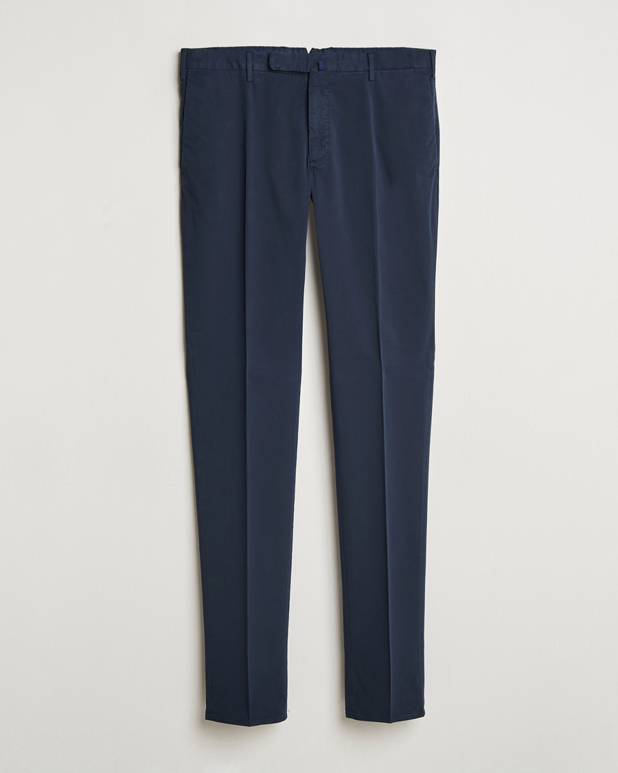 Hombres | Pantalones | Incotex | Slim Fit Comfort Chinos Navy