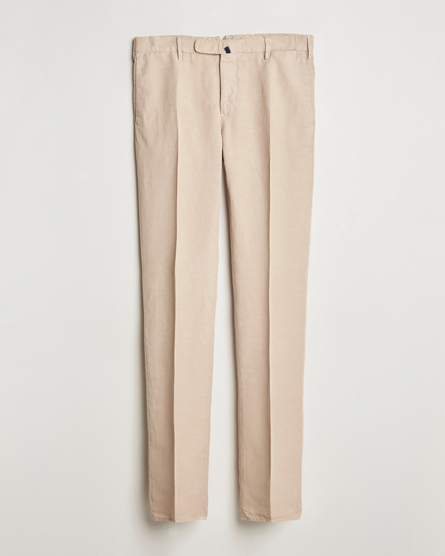 Hombres | Pantalones | Incotex | Slim Fit Chinolino Trousers Beige