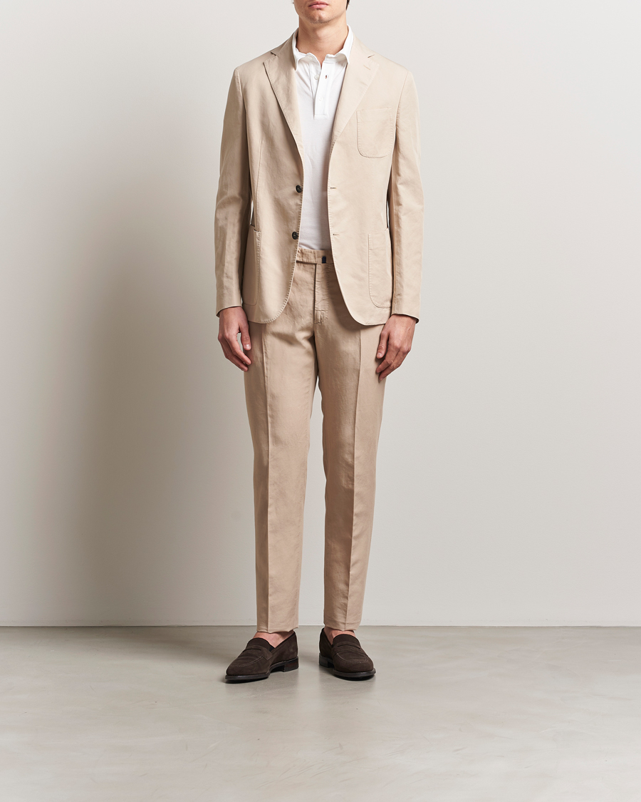 Hombres | Pantalones | Incotex | Slim Fit Chinolino Trousers Beige