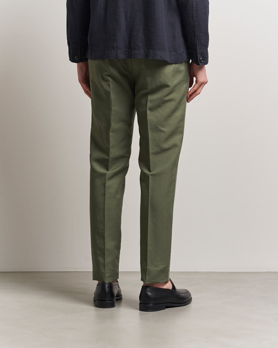 Hombres | Pantalones | Incotex | Slim Fit Chinolino Trousers Green