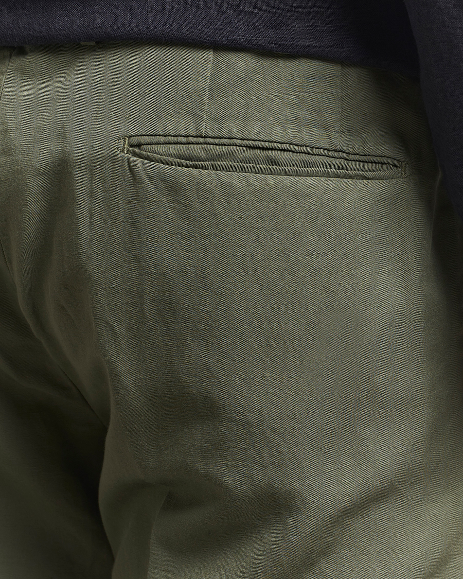 Hombres | Pantalones | Incotex | Slim Fit Chinolino Trousers Green