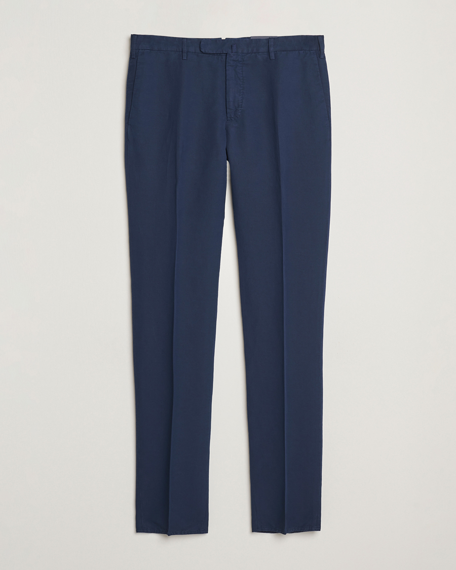 Hombres | Pantalones | Incotex | Slim Fit Chinolino Trousers Navy