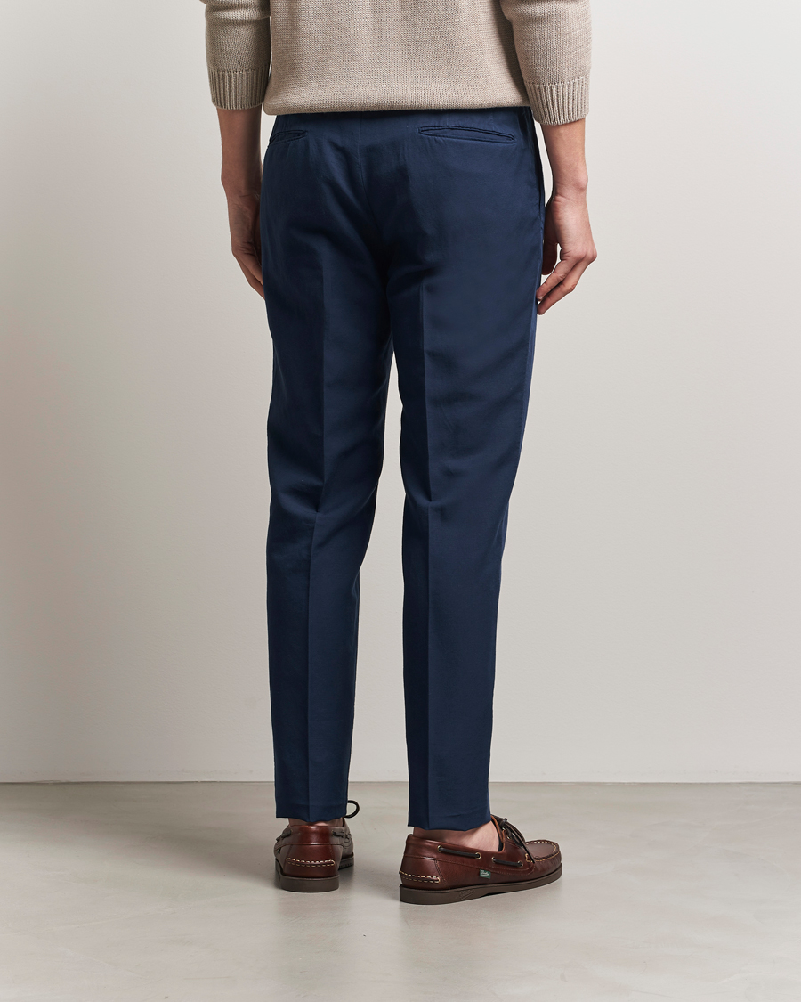 Hombres | Pantalones | Incotex | Slim Fit Chinolino Trousers Navy