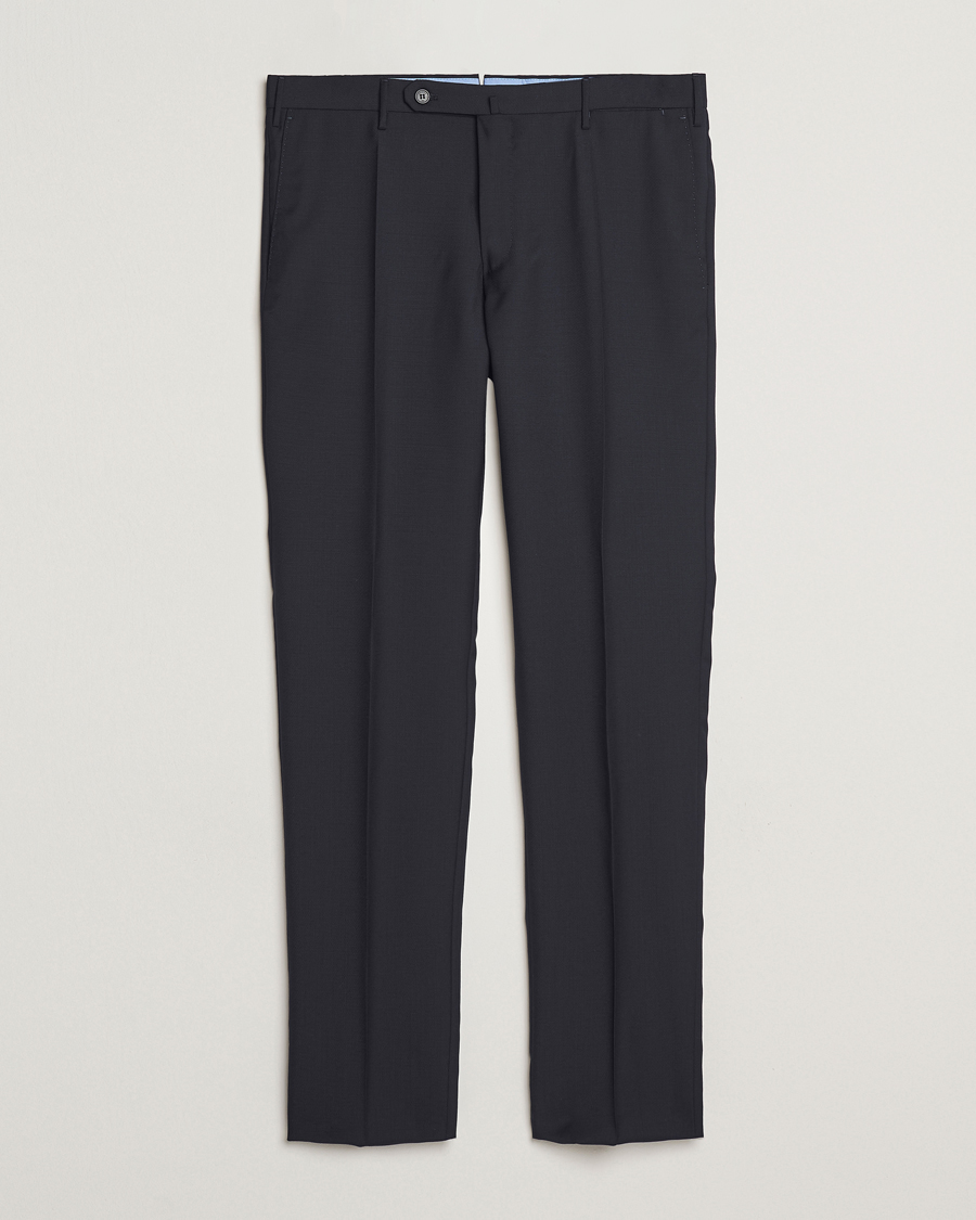 Hombres | Pantalones | Incotex | Slim Fit Super 100s Wool Trousers Navy