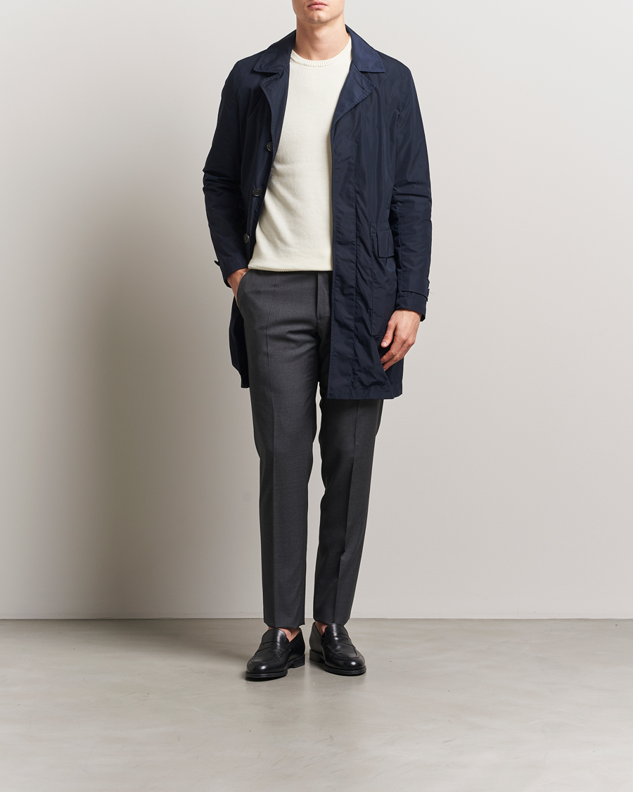 Hombres | Pantalones | Incotex | Slim Fit Super 100s Wool Trousers Medium Grey