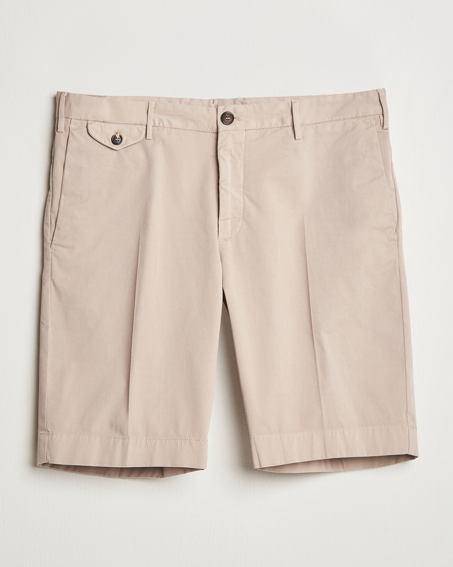 Hombres | Pantalones cortos | Incotex | Cotton Comfort Shorts Light Beige