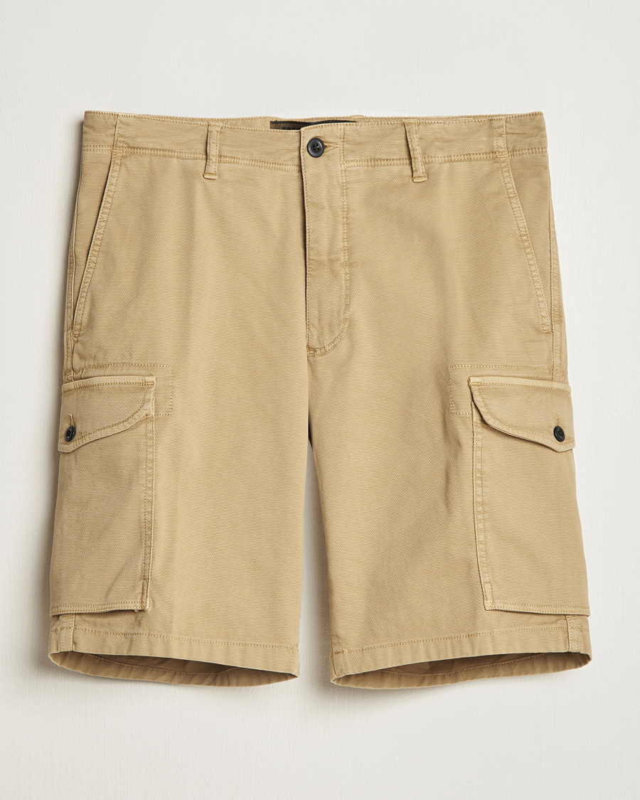 Hombres | Pantalones cortos | Incotex | Cotton Cargo Shorts Beige