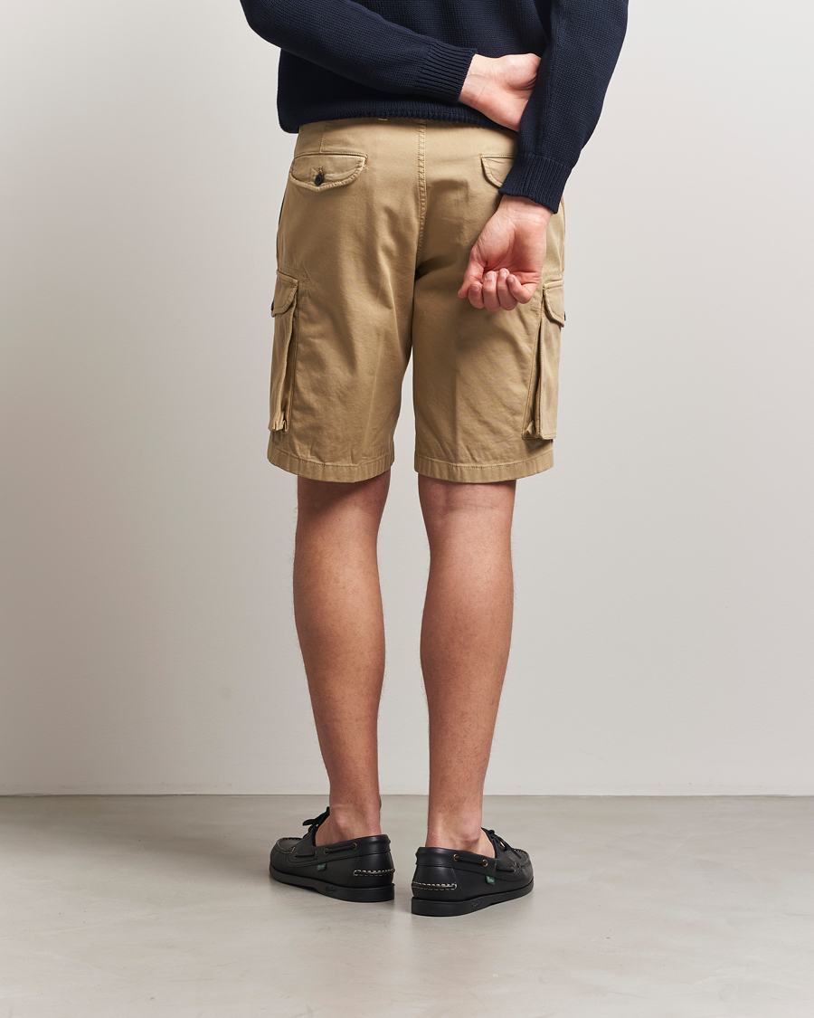 Hombres | Pantalones cortos | Incotex | Cotton Cargo Shorts Beige