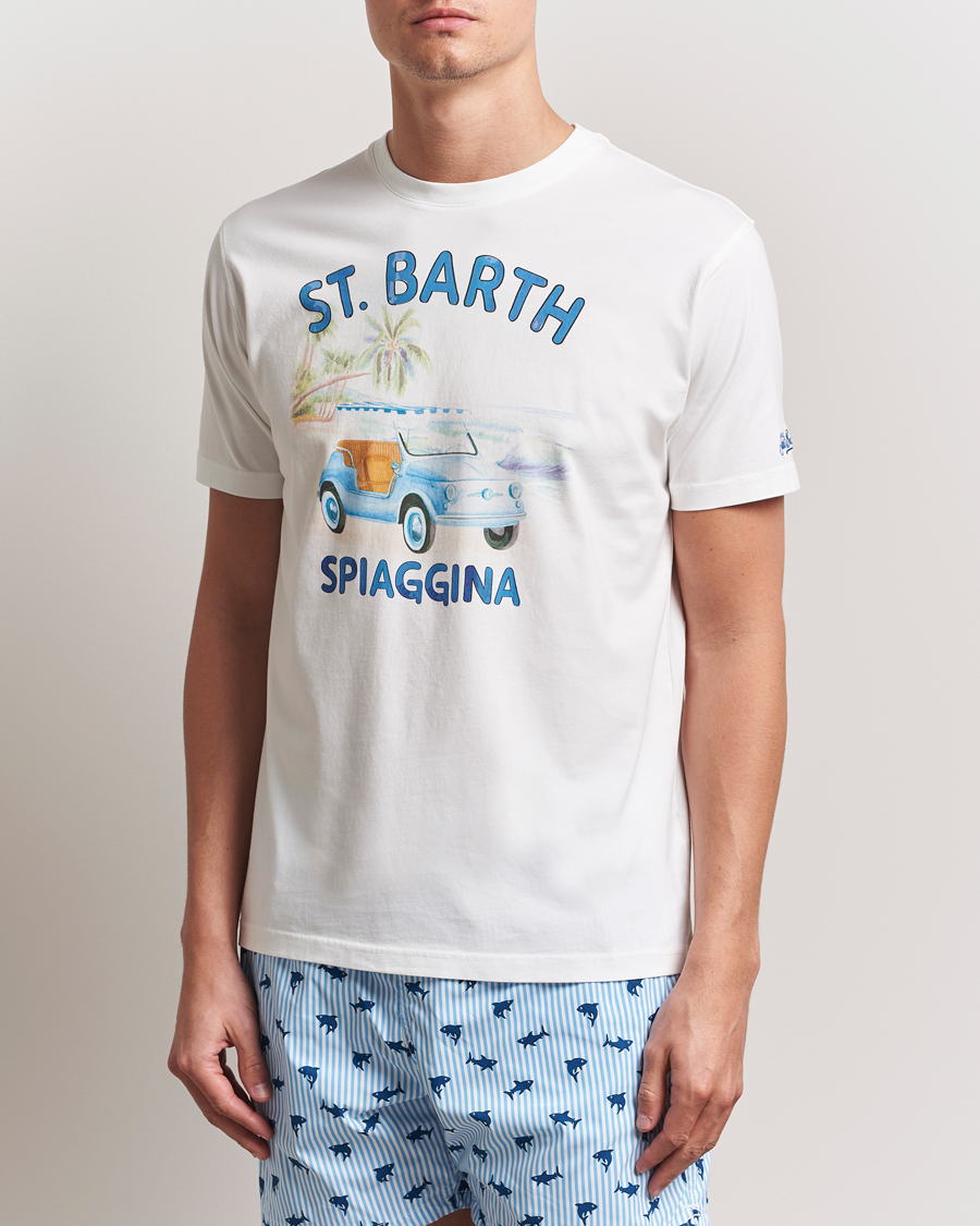 Hombres | Camisetas | MC2 Saint Barth | Printed Cotton T-Shirt Spiaggina
