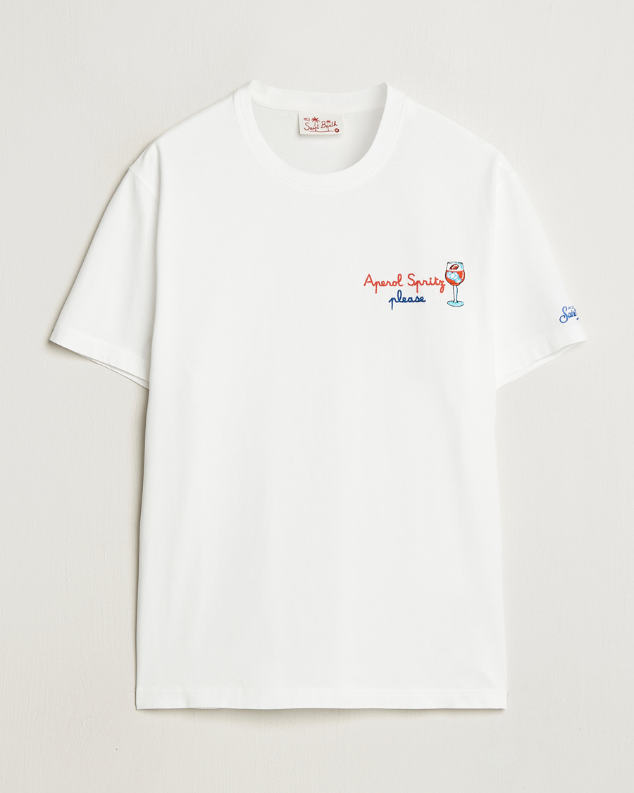 Hombres | Camisetas | MC2 Saint Barth | Printed Cotton T-Shirt Spritz Please