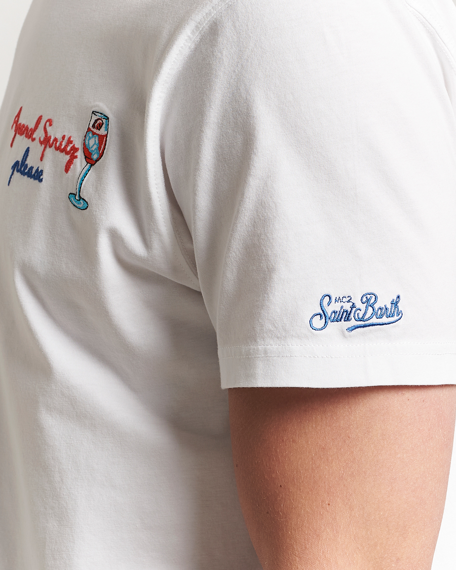Hombres | Camisetas | MC2 Saint Barth | Printed Cotton T-Shirt Spritz Please