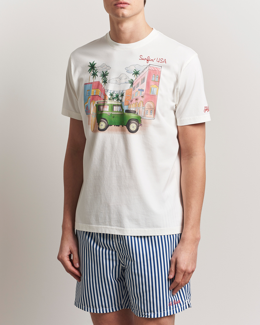 Hombres | Camisetas | MC2 Saint Barth | Printed Cotton T-Shirt Surfing USA