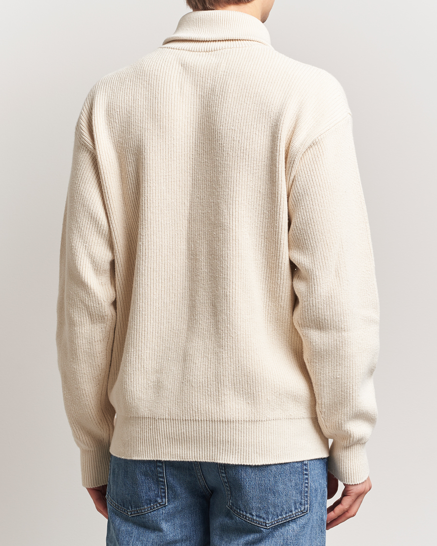 Hombres | Jerséis y prendas de punto | Jil Sander | Rib Full Zip Cardigan Porcelain