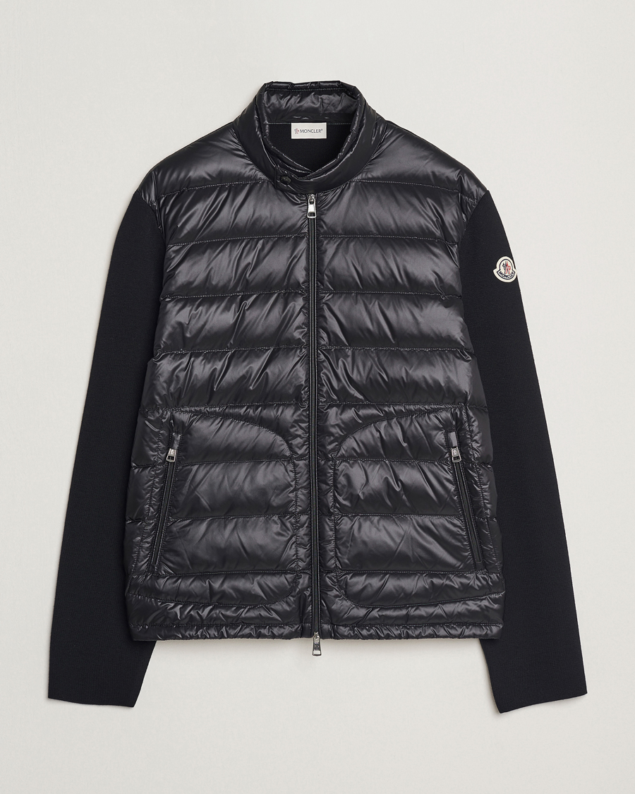 Hombres | Jerséis y prendas de punto | Moncler | Hybrid Zip Cardigan Black