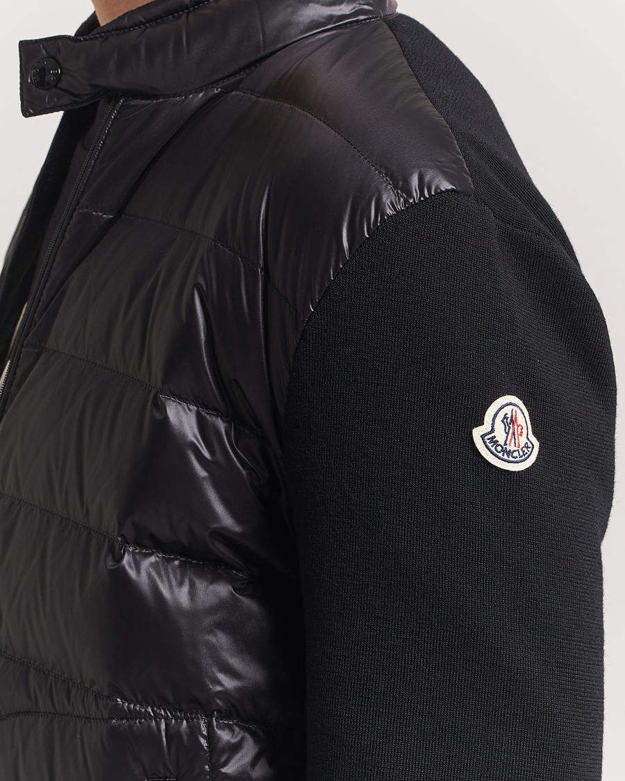 Hombres | Jerséis y prendas de punto | Moncler | Hybrid Zip Cardigan Black