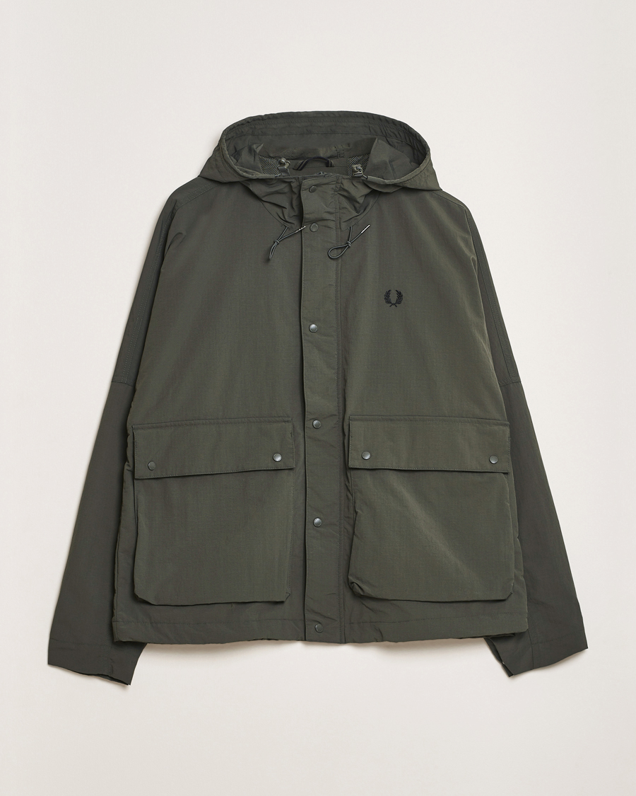 Hombres | Abrigos y chaquetas | Fred Perry | Cropped Hooded Fishing Parka Field Green
